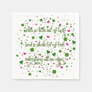 Een beetje Iers Luck-Paper Napkins Servet