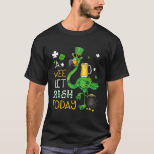 Een beetje Iers vandaag Groene Flamingo Beer St Pa T-shirt