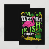 Een beetje Iers vandaag sint-Patricks dag Flamingo Bedankkaart (Voorkant / Achterkant)