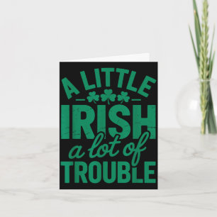 Een beetje Iers, veel problemen, grappige St. Patr Kaart