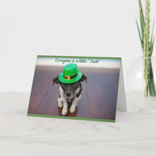 Een beetje Ierse pup Kaart (Voorkant)