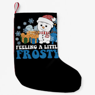 Een beetje ijzig sneeuwmannetje sneeuw Kerstmis vo Kleine Kerstsok