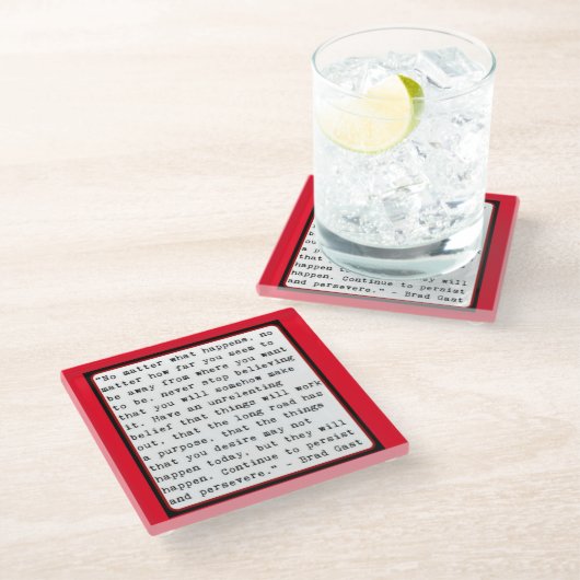 Een beetje inspiratie glazen onderzetter (Schuin)