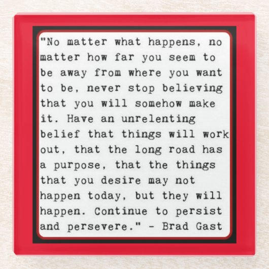 Een beetje inspiratie glazen onderzetter (Voorkant)