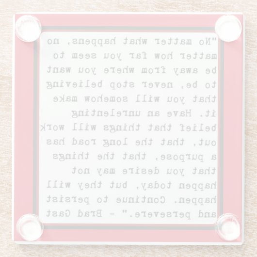 Een beetje inspiratie glazen onderzetter (Achterkant)