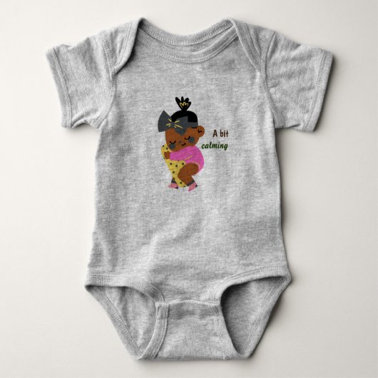 Een beetje kalmerend grijs baby romper (Voorkant)