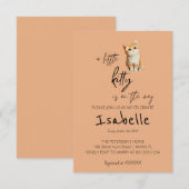 Een beetje Kat Baby shower Kaart (Voorkant / Achterkant)