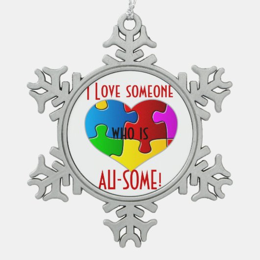 Een beetje kerstmis! tin sneeuwvlok ornament (Voorkant)