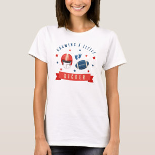 Een beetje kicker kweken, football baby shower t-shirt