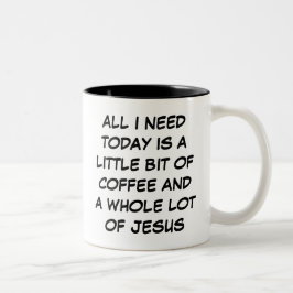 Een beetje koffie en een hele hoop Jezus Mok