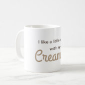 Een beetje koffie met mijn creamer koffiemok (Voorkant links)