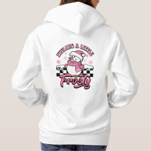 Een Beetje Koud Voelen Retro Sneeuwman Kerstmis Hoodie