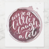 Een beetje lachen. wijn etiket (Enkel label)