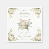 Een beetje Lambchop Floral Sheep Baby shower Servet (Voorkant)