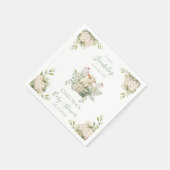 Een beetje Lambchop Floral Sheep Baby shower Servet (Hoek)