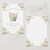 Een beetje Lambchop Waterverf Luier Raffle Informatiekaartje (Voorkant / Achterkant)