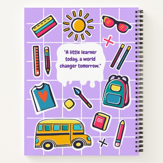 Een beetje leergierig vandaag, een wereld verander notitieboek (Achterkant)