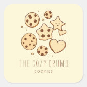 Een beetje lekkers uit onze keuken (Cream) Vierkante Sticker (Voorkant)