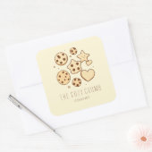 Een beetje lekkers uit onze keuken (Cream) Vierkante Sticker (Envelop)