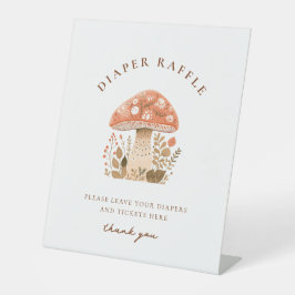 Een beetje leuk Guy Mushroom Baby shower Reclamebord Met Voetstuk