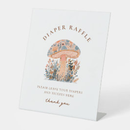 Een beetje leuk Guy Mushroom Baby shower Reclamebord Met Voetstuk