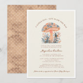 Een beetje leuke man paddenstoel Herfst Baby showe Kaart (Voorkant / Achterkant)