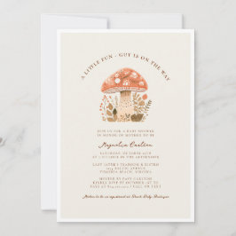 Een beetje leuke man paddenstoel Herfst Baby showe Kaart