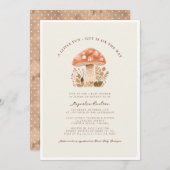 Een beetje leuke man paddenstoel Herfst Baby showe Kaart (Voorkant / Achterkant)