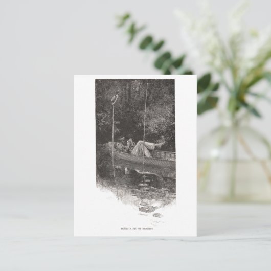 Een beetje lezen briefkaart (Staand voorkant)