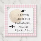 Een beetje licht voor het halloween nachtroze meis bedankjes labels (Voorkant)