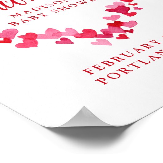 Een beetje lief Baby shower welkom teken Poster (Hoek)