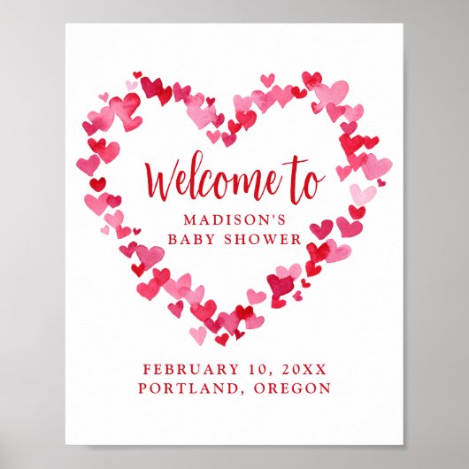 Een beetje lief Baby shower welkom teken Poster (Voorkant)