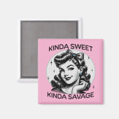 Een beetje lief, een beetje primitief magneet (Voorkant / Achterkant)