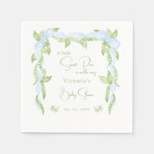 Een beetje lief erwtenblauw jongetje Baby shower Servet (Voorkant)