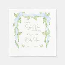 Een beetje lief erwtenblauw jongetje Baby shower