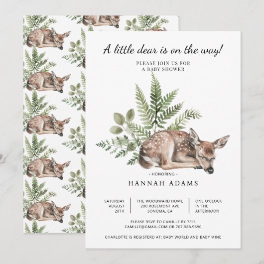 Een beetje lief is onderweg naar het Baby shower Kaart (Voorkant / Achterkant)