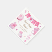 Een beetje lief roze Baby shower Servet (Hoek)