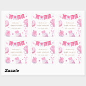 Een beetje lief roze Baby shower Vierkante Sticker (Vel)