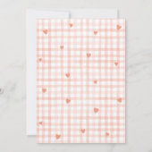 Een beetje lief roze gingham meisje Baby shower Kaart (Achterkant)
