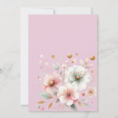 Een beetje lief roze kleding meisje Baby shower Kaart (Achterkant)