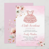 Een beetje lief roze kleding meisje Baby shower Kaart (Voorkant / Achterkant)