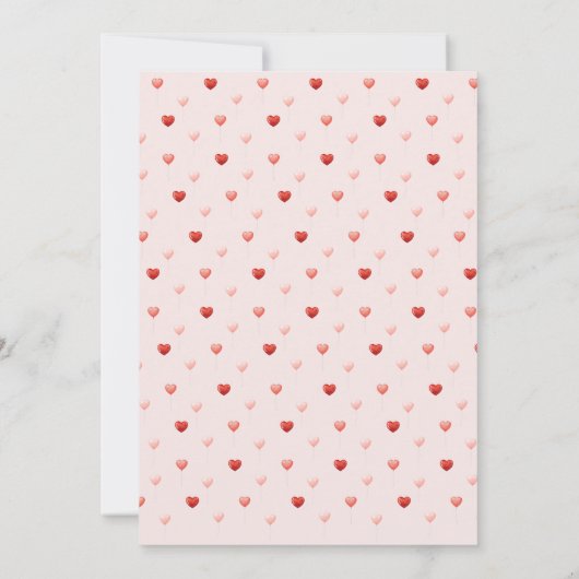 Een beetje lief roze rode ballonnen Baby shower Kaart (Achterkant)