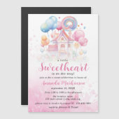 Een beetje lief Snoep Baby shower uitnodiging Magnetische Uitnodiging (Voorkant / Achterkant)