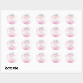 Een beetje lief Snoep Baby shower uitnodiging Ronde Sticker (Vel)