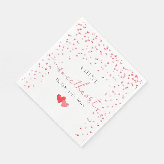 Een beetje lief Valentijn Baby shower servetten (Hoek)