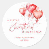 Een beetje lief Valentijn ballonnen Baby shower Ronde Sticker (Voorkant)
