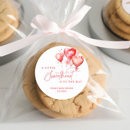 Een beetje lief Valentijn ballonnen Baby shower Ronde Sticker