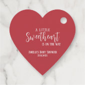 Een beetje lief valentijn harten baby shower bedankjes labels (Achterkant)