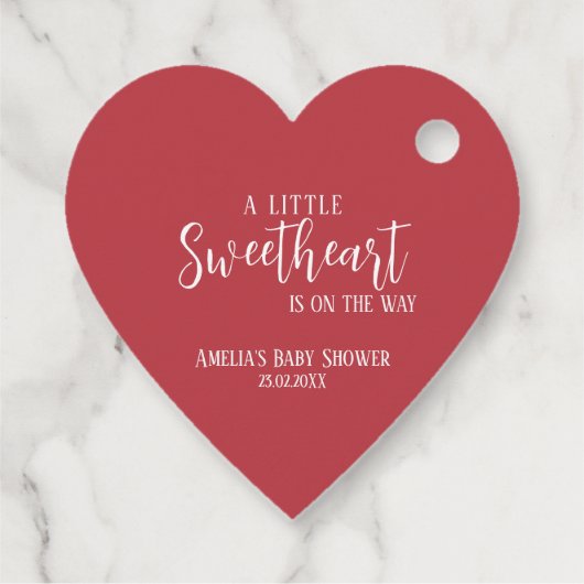 Een beetje lief valentijn harten baby shower bedankjes labels (Achterkant)