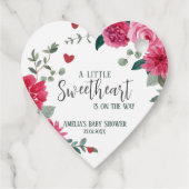 Een beetje lief valentijn harten baby shower bedankjes labels (Achterkant)